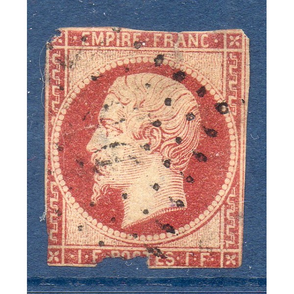 Timbre France Yvert No 18 Empire 1 fr carmin Oblitéré