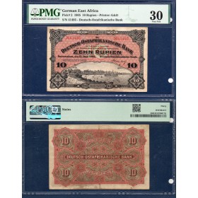 Afrique est Allemande P.2, TTB- VF30, Billet de 1 Rupien 1905 Daressalam