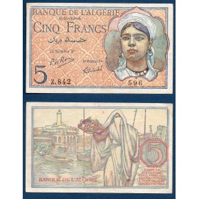 Algérie P.94b, TTB Billet de 5 Francs 2.10.1944
