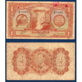 Guiana Britanique P.12c, B Billet de 1 Dollar 1942