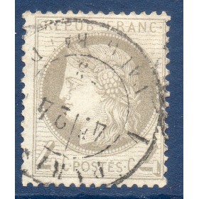 Timbre France Yvert No 52 Type Cérès 4c gris Oblitéré cachet à date