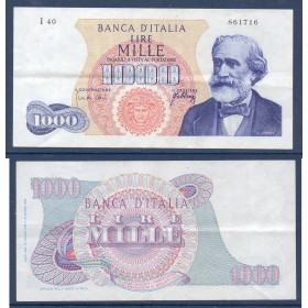 Italie P.96d, TTB Billet de 1000 Lire 1965-1966 Verdi
