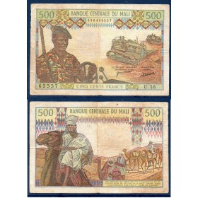 Mali P.12d, TB Billet de 500 Francs 1970-1984 Tractopelle