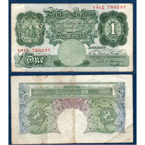 Grande Bretagne TB P.369b billet de 1 pound 1949-1955 Britannia