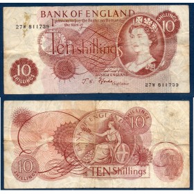 Grande Bretagne P.373c TB billet 10 shillings 1966-1970 Fforde