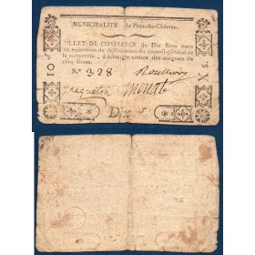 10 sols Pont du chateau TB Billet de confiance