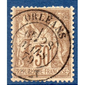 Timbre France Yvert No 69 Type I Sage 30c brun clair Oblitéré