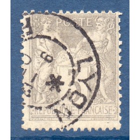 Timbre France Yvert No 87b Type II Sage 3c gris-jaunâtre Oblitéré