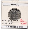 Monaco 1 Franc 1976 Sup+, Gad.150 Rainier III