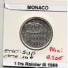 Monaco 1 Franc 1968 Sup, Gad.150 Rainier III