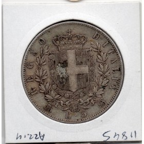 Italie 5 Lire 1870 M BN TTB, KM.8 VITTORIO EMANUELE
