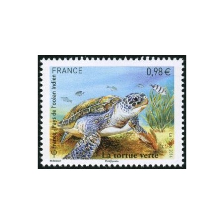 Timbre France Yvert No 4903 Tortue Verte Faune Marine