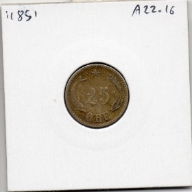Danemark 25 ore 1891 TB, KM.796 Christian IX