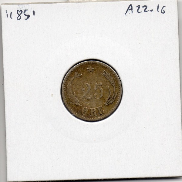 Danemark 25 ore 1891 TB, KM.796 Christian IX