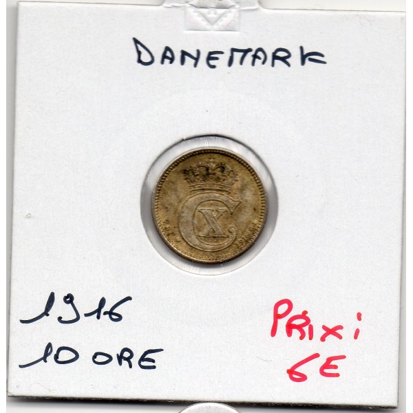 Danemark 10 ore 1916 Sup, KM.818 Christian X
