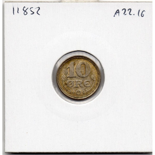 Danemark 10 ore 1916 Sup, KM.818 Christian X