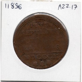 Vatican Pius Pie VII 1 Baiocco 1802 TB, KM.1267