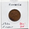 Rhodésie 1 cent 1970 TTB, KM.10 armoiries