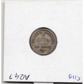 20 centimes Napoléon III tête laurée 1867 BB Strasbourg TB+