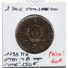 1 sol aux balances 1793 MA Marseille TB Nettoyée