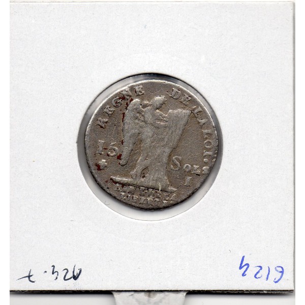 15 Sols Constitution Louis XVI 1791 I Limoges TB