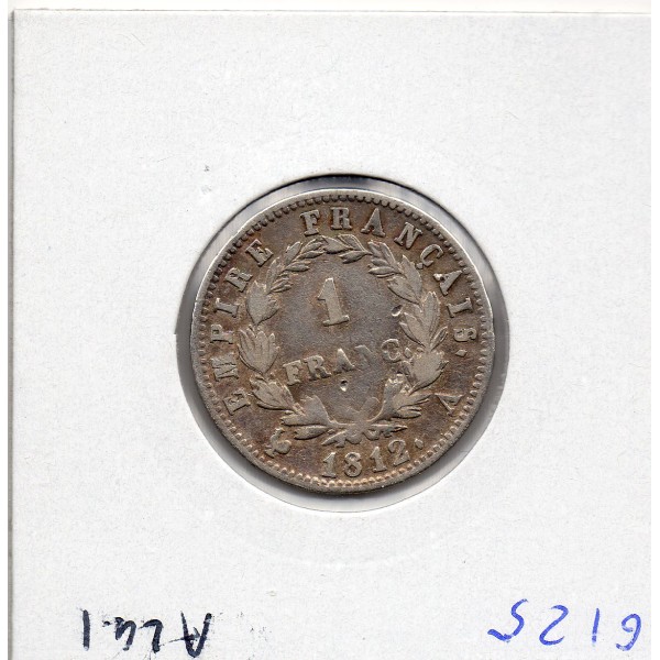 1 Franc Napoléon 1er 1812 A Paris TTB
