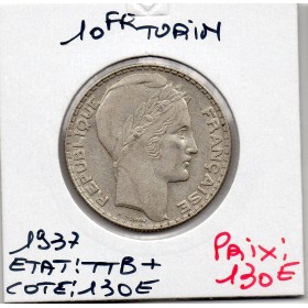 10 francs Turin Argent 1937 TTB+