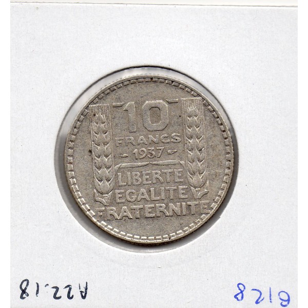 10 francs Turin Argent 1937 TTB+