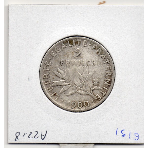 2 Francs Semeuse Argent 1900 TTB-