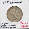 2 Francs Semeuse Argent 1900 TTB+