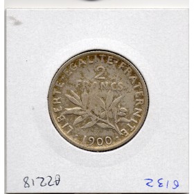 2 Francs Semeuse Argent 1900 TTB+