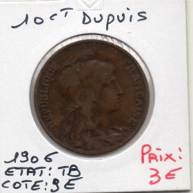 10 centimes Dupuis 1906 TB