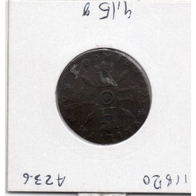 Monaco Pezzetta ou 3 sols 1734 TTB-, Gad.100 Honore III var AVXILIVM