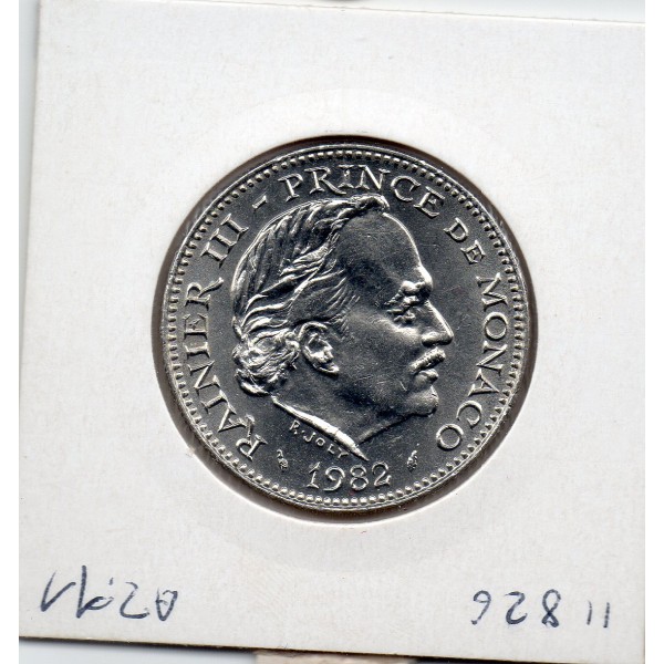 Monaco 5 Francs 1982 Sup+, Gad.153 Rainier III
