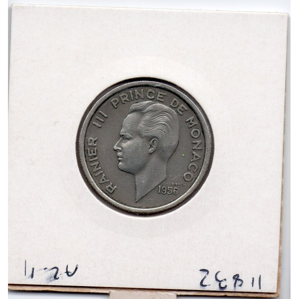 Monaco 100 francs 1956 TTB+, Gad.143 Rainier III