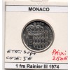 Monaco 1 Franc 1974 Sup+, Gad.150 Rainier III