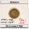 Monaco 50 centimes 1926 TTB, Gad.126 crédit Foncier
