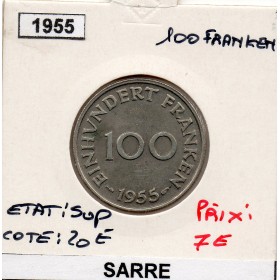 Sarre Saar, 100 franken 1955 Sup, Gad.4