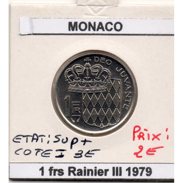 Monaco 1 Franc 1979 Sup+, Gad.150 Rainier III