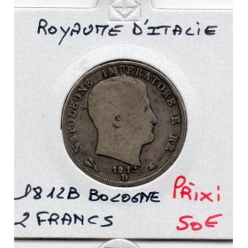 Italie Napoléon 2 Lire 1812 B Bologne TB,  KM.C9