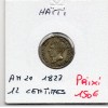 Haiti 12 centimes an 24 1827 Sup-, KM.19 Jean Pierre Boyer