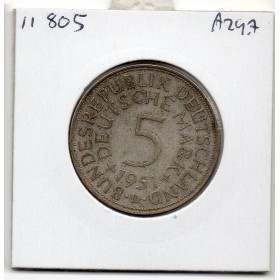 Allemagne RFA 5 deutche mark 1951 D Munich, TTB KM.112