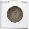 Allemagne RFA 5 deutche mark 1951 D Munich, TTB KM.112