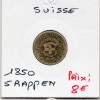 Suisse 5 rappen 1850 BB TTB, KM.5 Ecusson