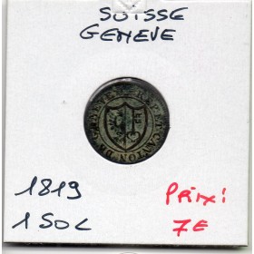 Suisse Canton Genève 1 Sol 1819 TB, KM.119