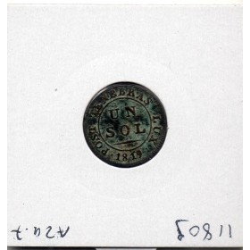 Suisse Canton Genève 1 Sol 1819 TB, KM.119