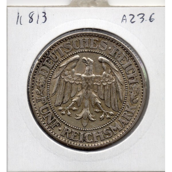 Allemagne 5 reichsmark 1928 A, TTB KM.56 Weimar, chêne
