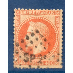 copy of Timbre France Yvert No 31 Empire Lauré 40c orange Oblitéré ambulant