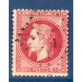 copy of Timbre France Yvert No 32 Empire Lauré 80c rose Oblitéré