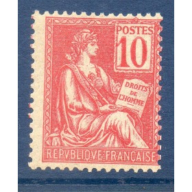 Timbre France Yvert No 112 Mouchon Type I 10c Rose neuf **